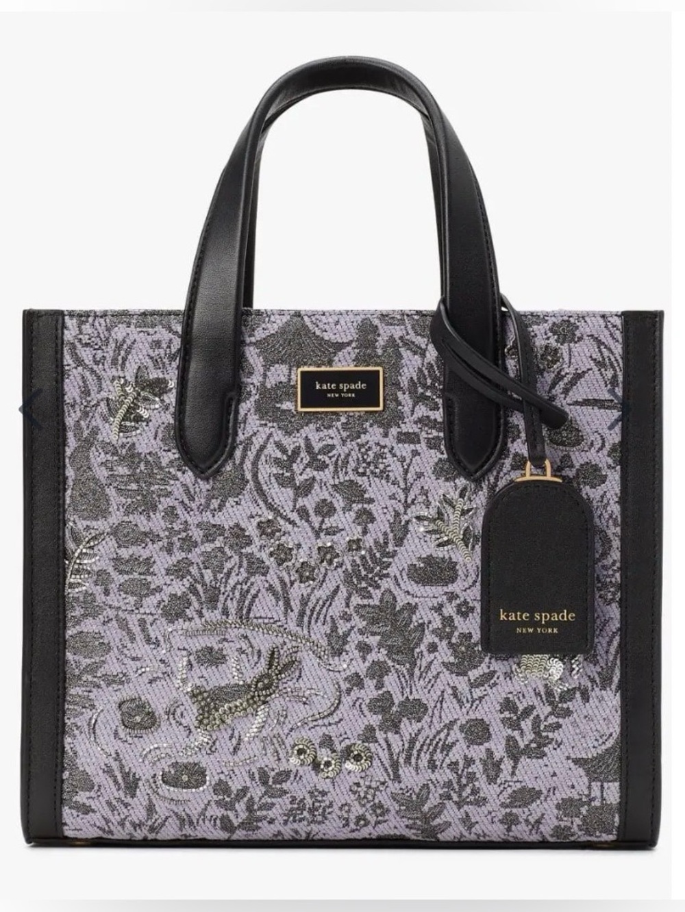 kate spade Manhattan Year of the Rabbit Toile Jacquard Tote in Lavender NWOT